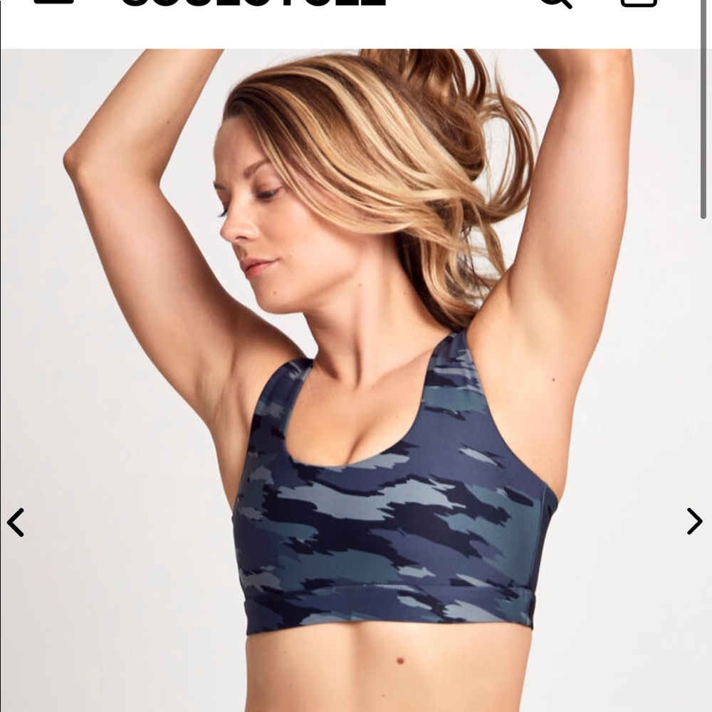 Soulcycle Camo Keyhole racerback bra